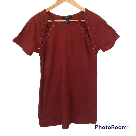 Mini Tee Shirt Dress Cut Out - Picture 1 of 4